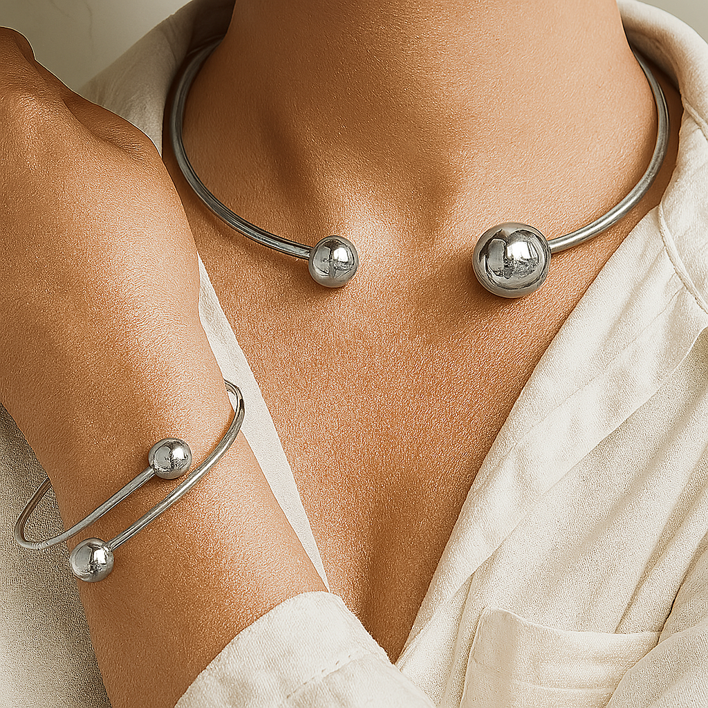 Minimallískt armbandasett | Gull