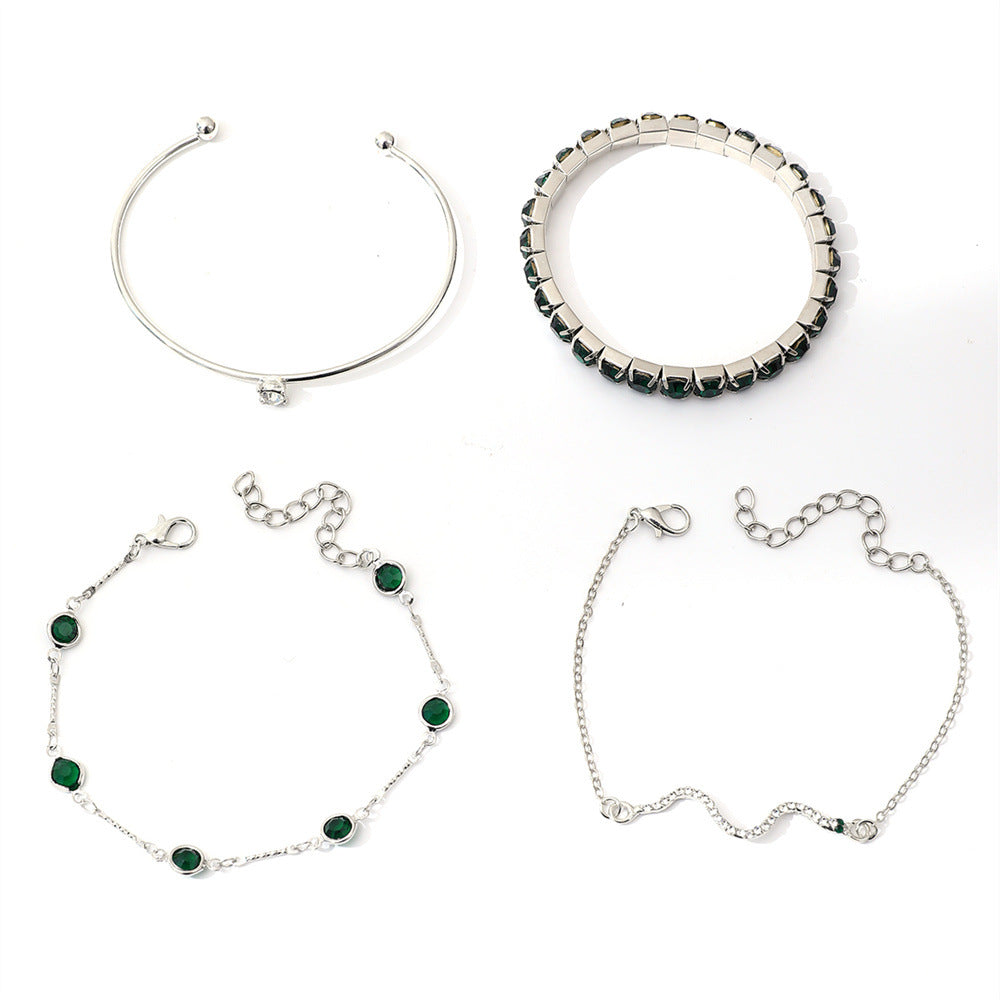 Glitrandi armbandasett | Gull