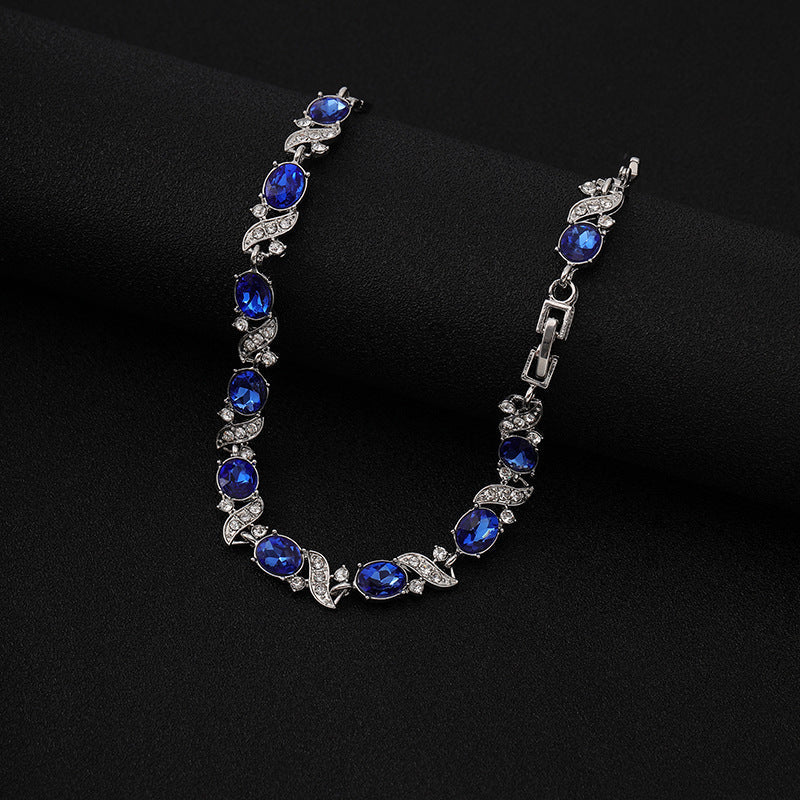 Glitrandi armband | Hvítagull