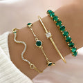 Glitrandi armbandasett | Gull