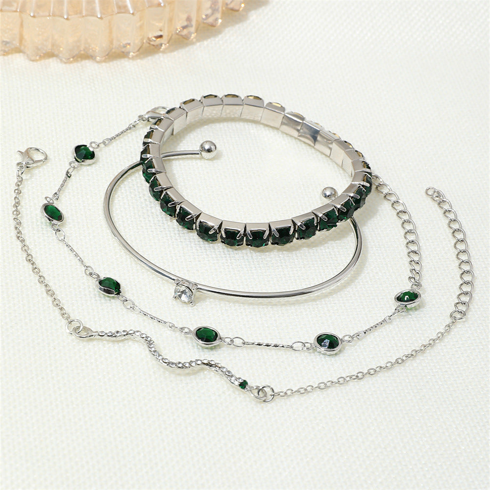 Glitrandi armbandasett | Gull