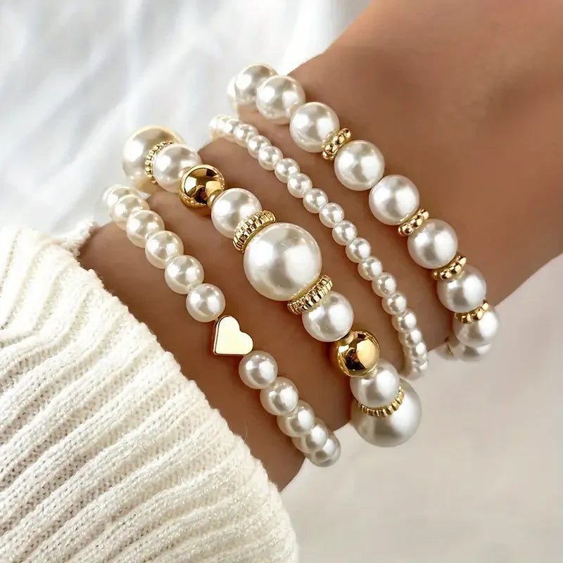 Perluarmbandasett | Gull