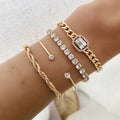 Glæsilegt armbandasett | Gull